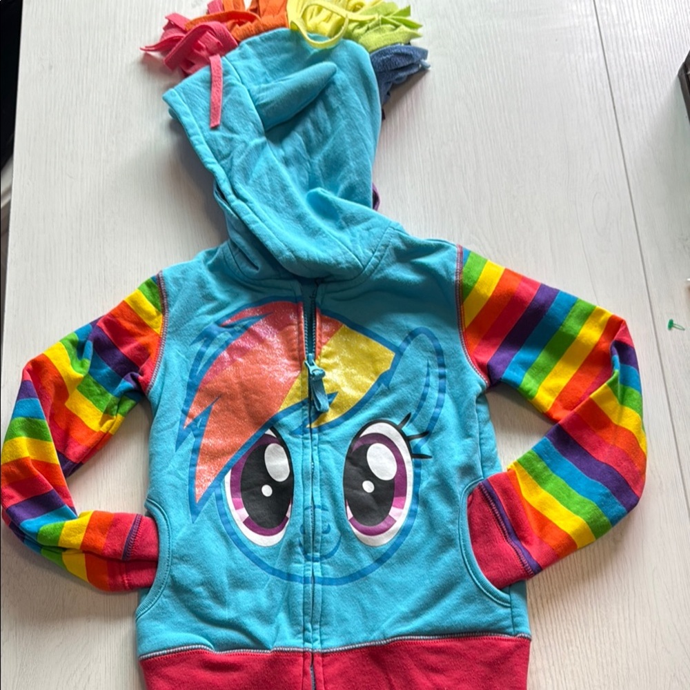 My Little Pony Blue and Red Tie-Dye Sweatshirt